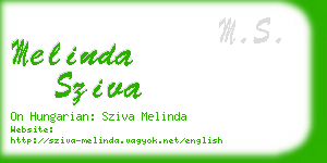 melinda sziva business card